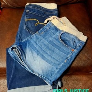 2 Pairs of Girls Justice Shorts Plus Size 22.